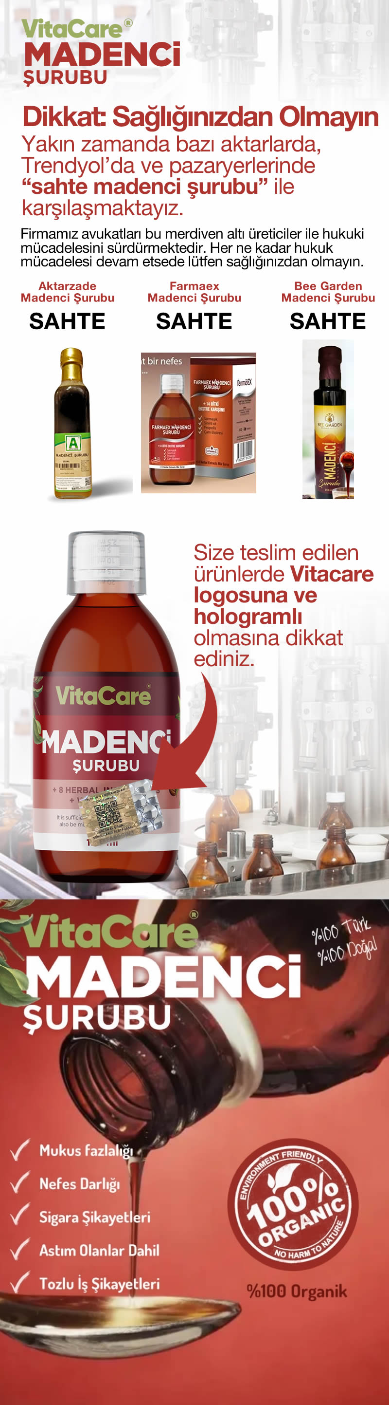 VitaCare Madenci Şurubu 150 ML Resmi Satış Sitesi